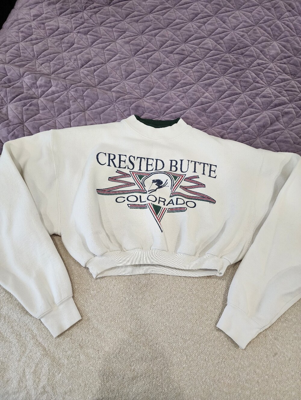 ​Vintage ALORE  Custom Cropped Crewneck Sweatshirt 90s COLORADO - Picture 17 of 17